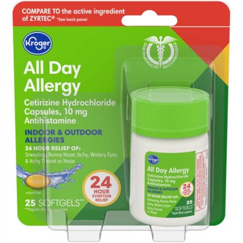 Kroger® All Day Allergy Antihistamine Softgels 10mg 25 Ct Ralphs