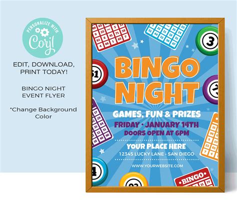 Bingo Flyer Template Free Download Sample Templates