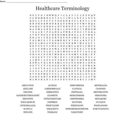 Free Printable Medical Word Searches Word Search Printable