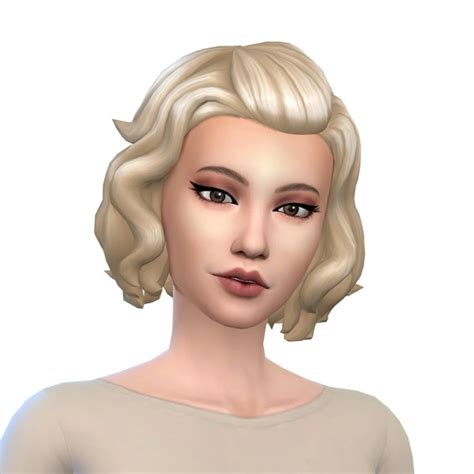 Sims 4 Hairs ~ Deelitefulsimmer Short Wavy Hair Recolor
