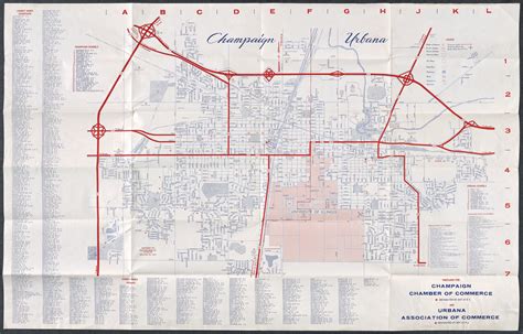 City Street Guide Map Greater Champaign Urbana Area 1971 Digital