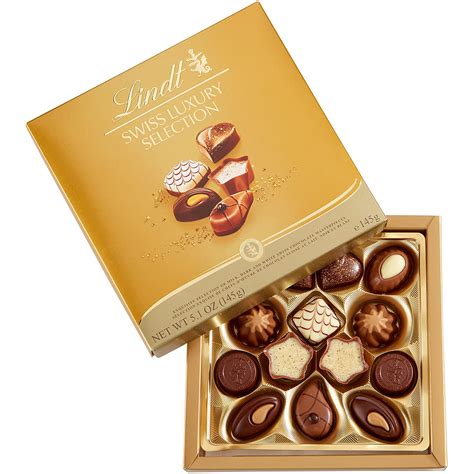 Lindt lindor chocolate sweet hamper selection gift box 5 x (milk, mint, orange). Lindt Swiss Luxury Selection Chocolate Box 145g | Bottled ...