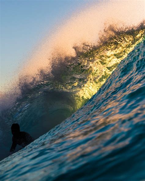 Wave Barrel At Sunset Photo Print Wave Photography Beach Theme Wall Art