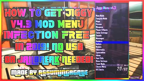 Provided youarerunning firmware less than 3.55. (BO2/PS3) Best BO2 FREE MOD MENU INFECTION JIGGY v4.3 Mod ...
