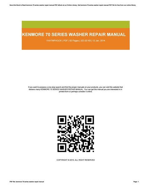 Kenmore 70 Series Washer Repair Manual By Jumari91nudas Issuu