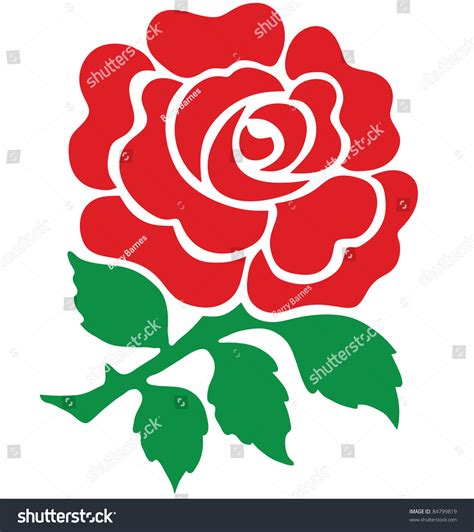 The floral emblem and at the same time the symbol of england is the red rose. Red Rose National Emblem England Isolated Stock ...