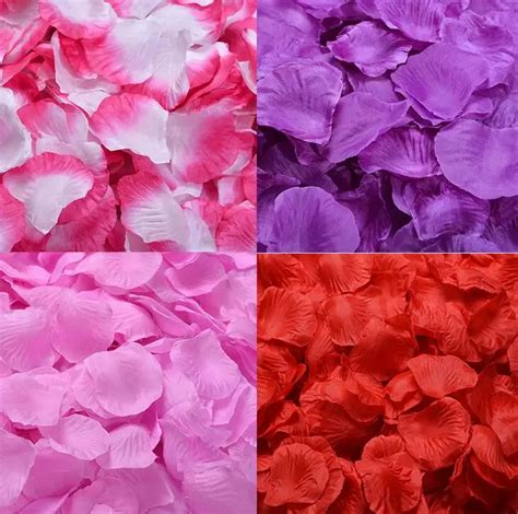 1000pcs Fake Rose Petals Flower Girl Toss Silk Petal Artificial Petals