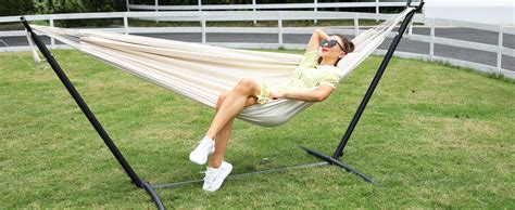 Hammock With Stand Ohuhu Double Hammock With Space Saving Steel Stand