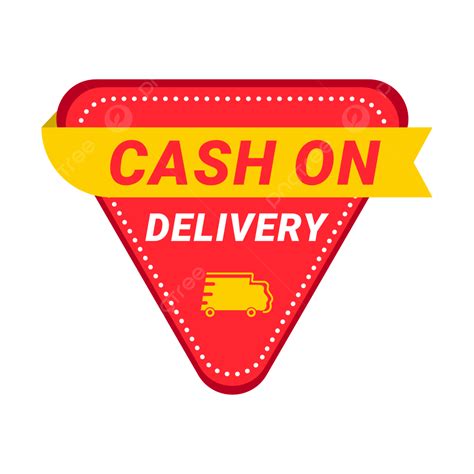 Gambar Cash On Delivery Tringular Badge Png Gambar Dan File Vektor