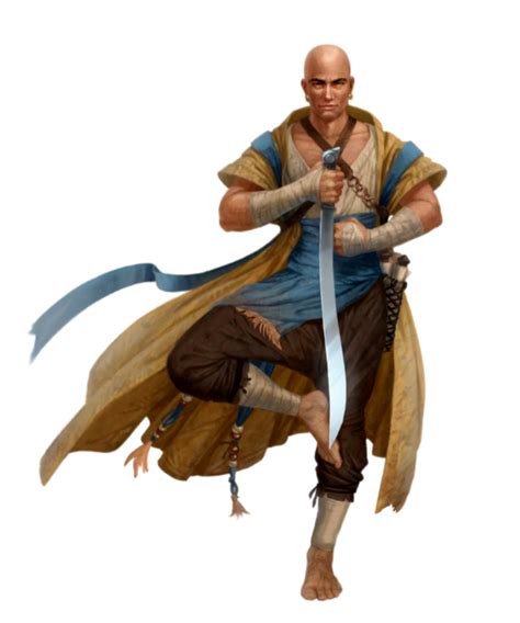 Male Human Monk Of The Seven Forms Pathfinder Pfrpg Dnd Dandd 35 5th