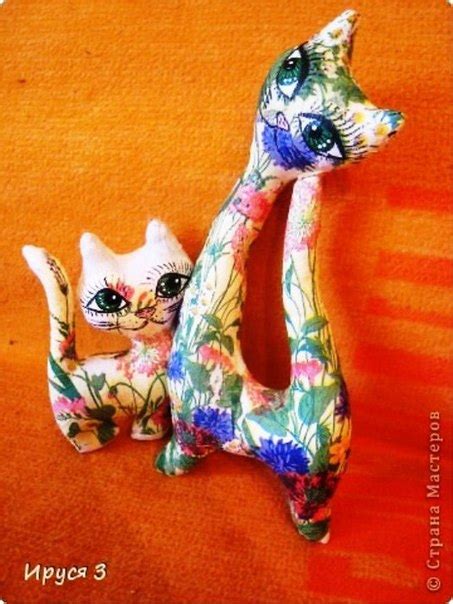 Как сшить игрушку примитива кошка котята кот Выкройка кошек кота