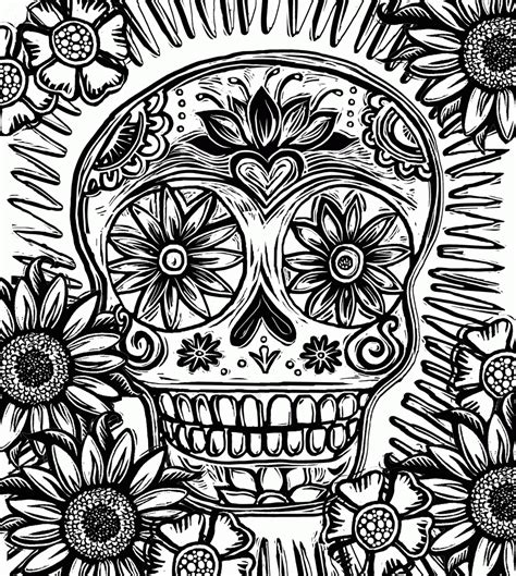 From simple and easy halloween images to elaborate adult designs, we have all of the best printable sugar skull coloring pages. Sugar Skull Adult Coloring Page - Coloring Home