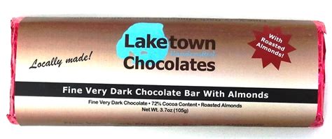 Fine Very Dark Chocolate Chunky Gourmet Bar With Almonds Bar10380