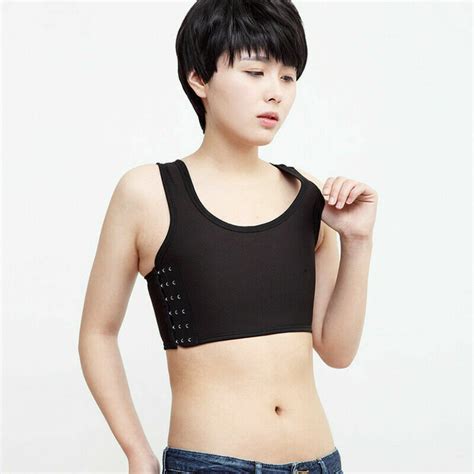 Breast Chest Binder Bandage Lesbian Les Tomboy FTM Crop Vest Tank Top