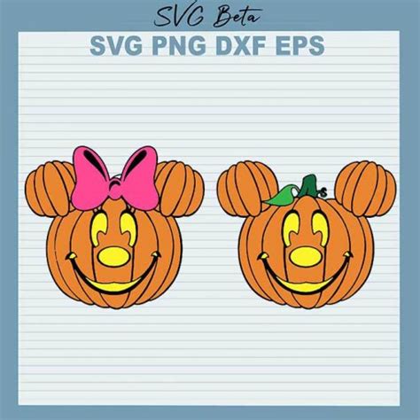 Mickey Minnie Pumpkin Svg Disney Pumpkin Svg Disney Halloween Svg