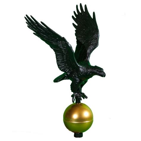 New American Flagpole Eagle Gold Flag Pole Topper Aluminum 12in Outdoor