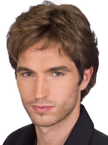 100 Hand Tied Straight Short Amazing Realistic Mens Wigs