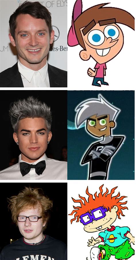 10 Male Celebrities Who Look Exactly Like Nickelodeon Cartoon