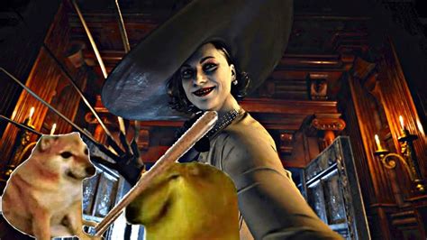 .is a meme of a vampire character in the game resident evil 8. Resident Evil Village | Resident Evil Tall lady dimitrescu ...