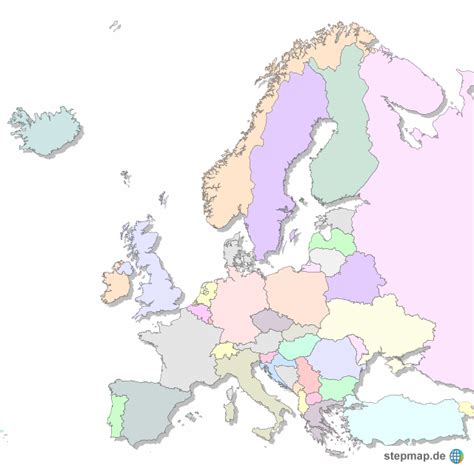 Europakarte die karte von europa 3d europakarte mit ländernamen auf deutsch stock photo and europa ländernamen von. Karte: Europäische Länder von occi - Landkarte für Europa