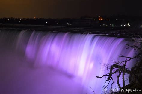 Purple Reign Niagara Falls Illuminates Falls With Colour Purple
