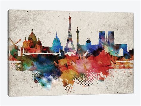 Paris Abstract Canvas Art By Walldecoraddict Icanvas