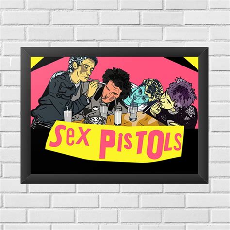 Quadro Decorativo A4 Sex Pistols Rock Roll Elo7
