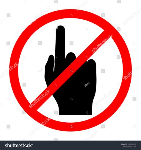 Do Not Touch Warning Sign Vector Stock Vector Royalty Free 1246993990