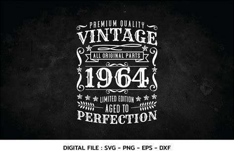 Birthday Vintage 1964 Svg Aged to perfection Birthday | Etsy