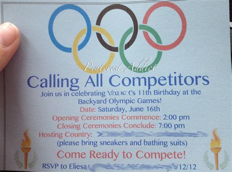 olympic themed birthday party pinterest addict