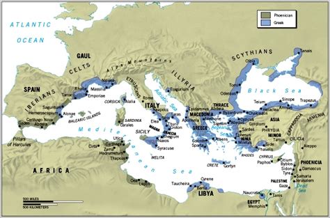 Phoenician And Greek Colonization Of The Mediterranean And Black Sea