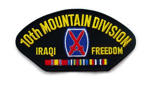 10th Mountain Division Iraqi Freedom Patch Iraqi Freedom Hat Patches