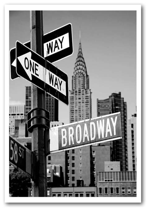 15% off with code sendlove2021. New York Signs To Broadway B~w Retro Framed Art Giclee Art ...