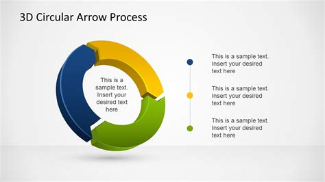 3d Circular Arrow Process Diagrams For Powerpoint Slidemodel