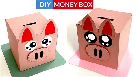 Diy Piggy Bank Cardboard Paper Money Saving Box Crafts For Kids