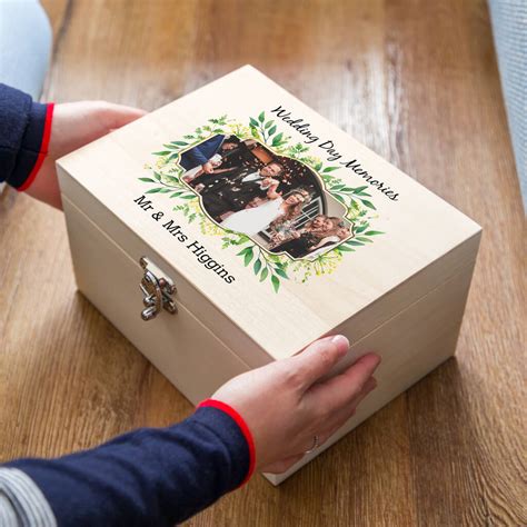 Personalised Wedding Keepsake Box With Photo By Mirrorin