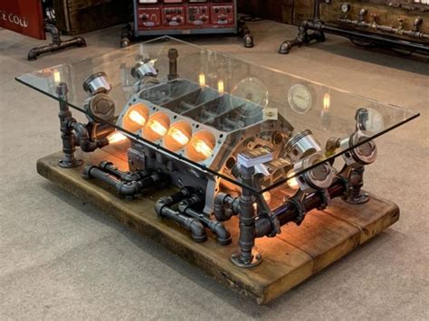 Steampunk Coffee Table Made Of Carroll Shelby Engine Block