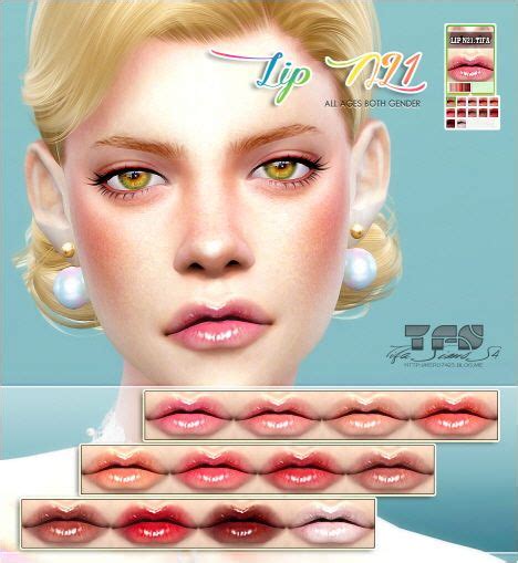 Sims 4 Ccs The Best Lipstick № 21 Male And Female By Tifa