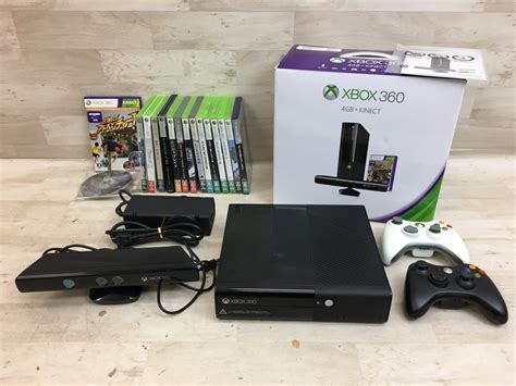 Microsoft Xbox 360 E Console 4gb＋kinect ソフト16本 初期化済み マイクロソフト エックスボックス Xboxのお買取をさせていただきました。 出張