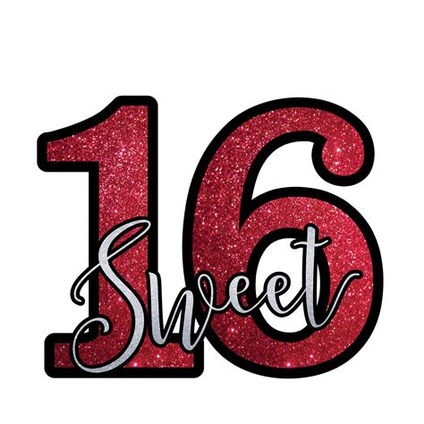 Sweet Sixteen Svg