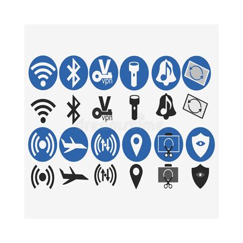 Vector Application Web Icons Set Stock Vector Illustration Of