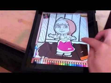 Gambar dan warnai halaman piksel . tutorial mewarnai kartun masha and the bear - YouTube