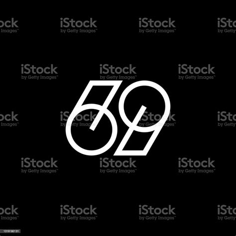 Six Sixty Nine 69 Vector Icon Illustration Stock Illustration