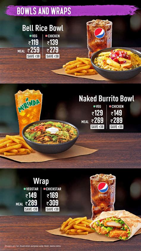 Menu of Taco Bell, Koramangala, Bangalore | Dineout
