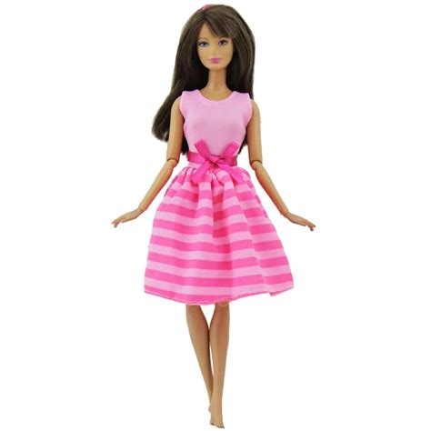 Handmade Sweet Pink Dress Casual Dating Party Wear Stripe Sleeveless