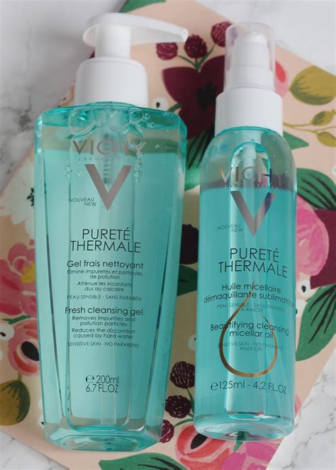 Key ingredients / technology micellar technology breaks into water to gently and efficiently dissolve makeup without the need to rinse. Vichy Pureté Thermale fresh cleasnsing gel and cleansing ...