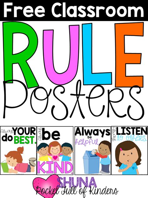 Free Printable Classroom Rules With Pictures