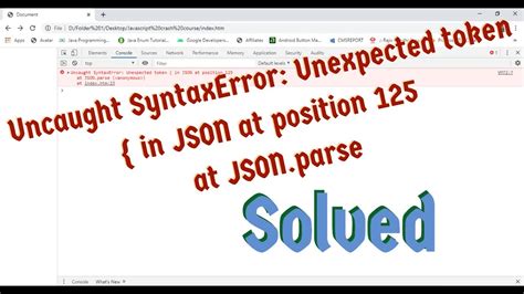 SOLVED Uncaught SyntaxError Unexpected Token In JSON At Position At JSON Parse In Javascript