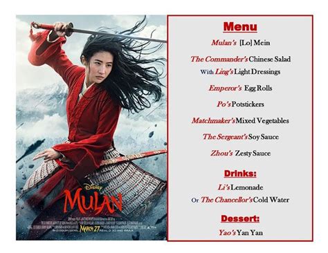 Disney Meal #248 Live-Action MULAN in 2021 | Disney movie night food
