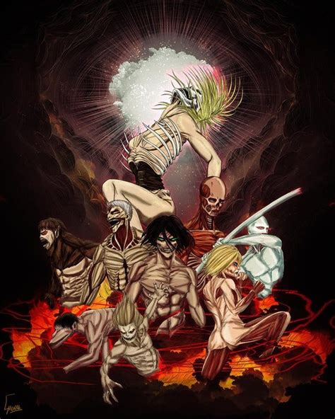 The Nine Titans Attackontitan Attack On Titan Anime Attack On